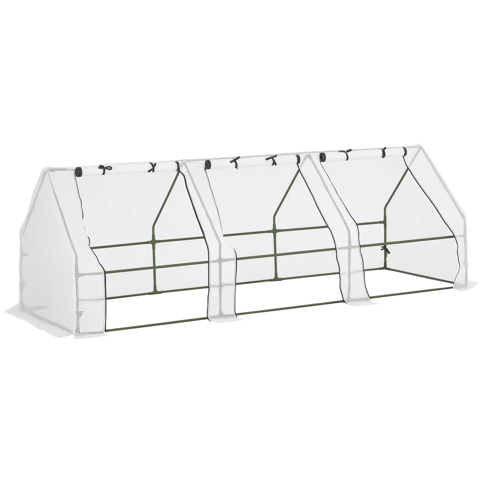 9' x 3' x 3' Mini Greenhouse, Portable with PE Cover, White Mini Greenhouses at Gallery Canada