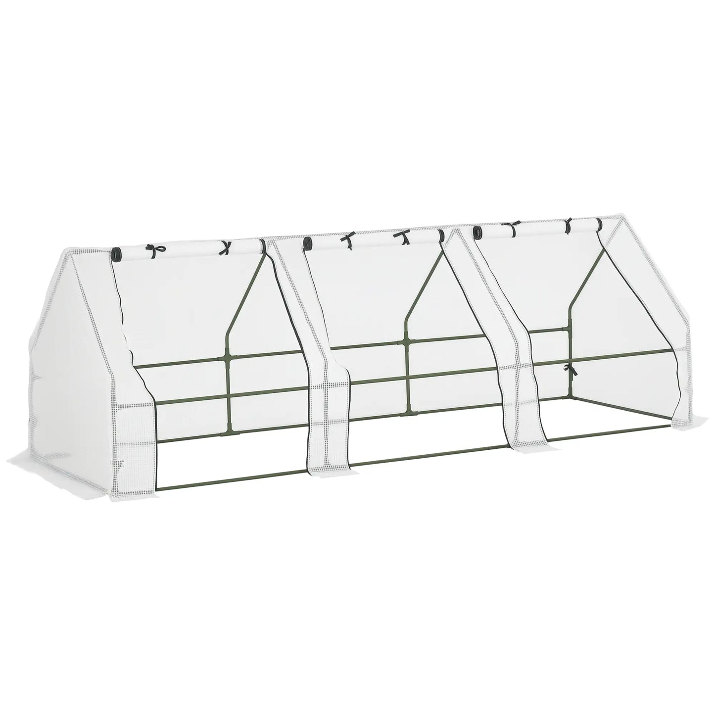 9' x 3' x 3' Mini Greenhouse, Portable with PE Cover, White Mini Greenhouses at Gallery Canada