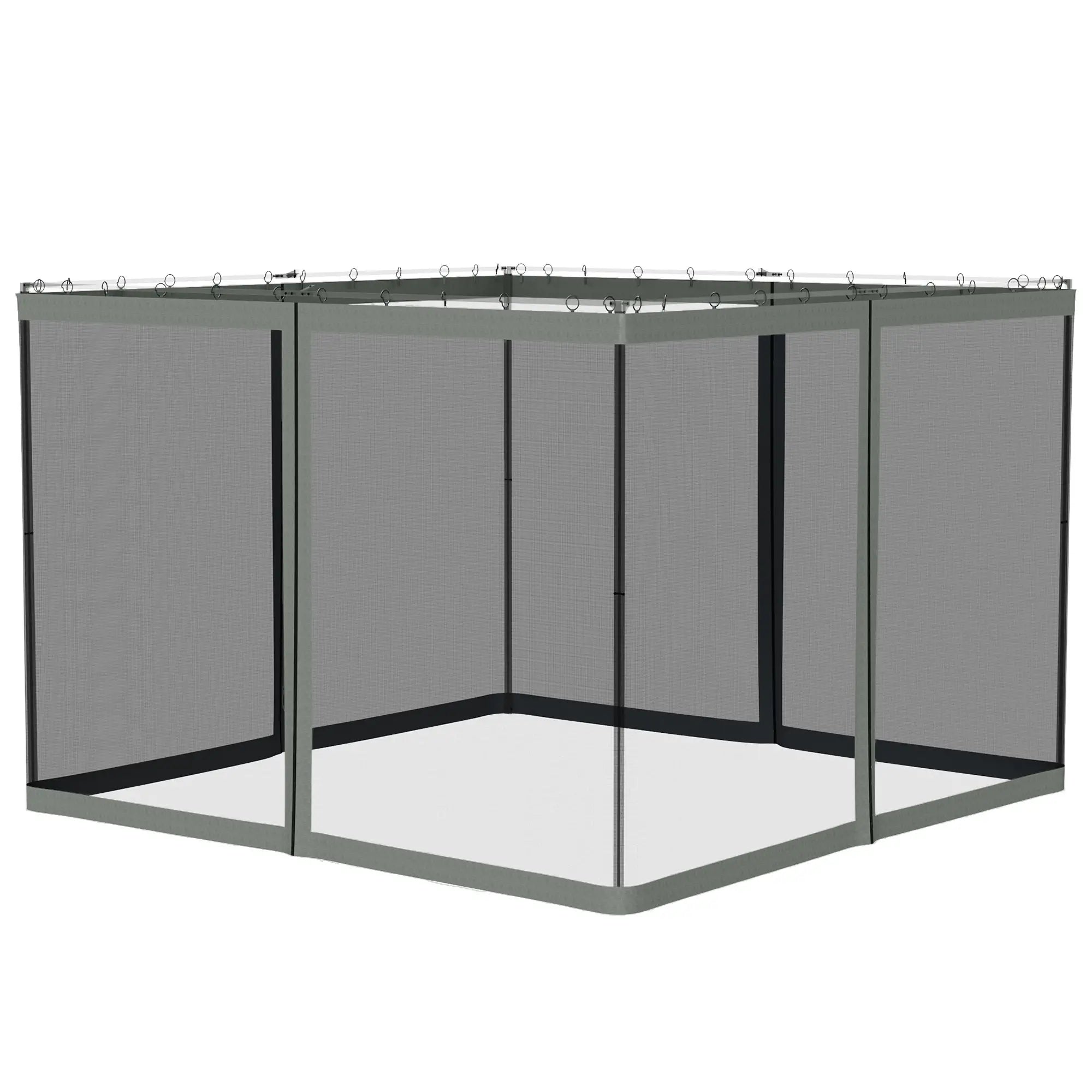 Replacement Mosquito Netting, 10' x 10', Black, Dark Grey Gazebo Sidewalls at Gallery Canada