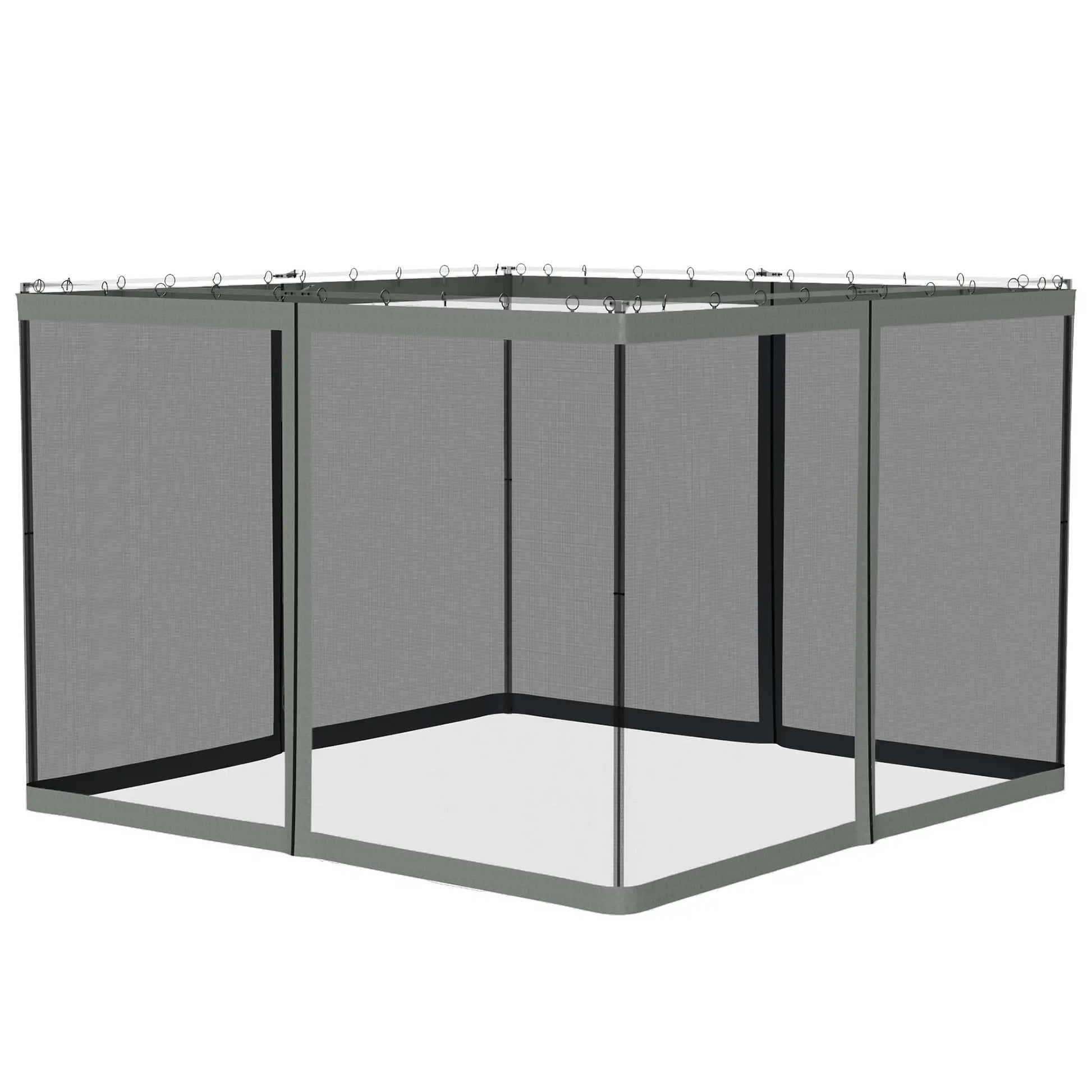 Replacement Mosquito Netting, 10' x 10', Black, Dark Grey Gazebo Sidewalls at Gallery Canada