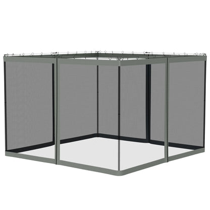 Replacement Mosquito Netting, 10' x 10', Black, Dark Grey Gazebo Sidewalls at Gallery Canada