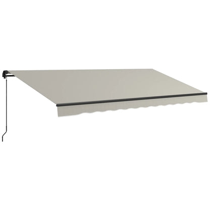 15' x 10' Retractable Awning, UV Resistant Sunshade Shelter, Light Grey Window Awnings at Gallery Canada