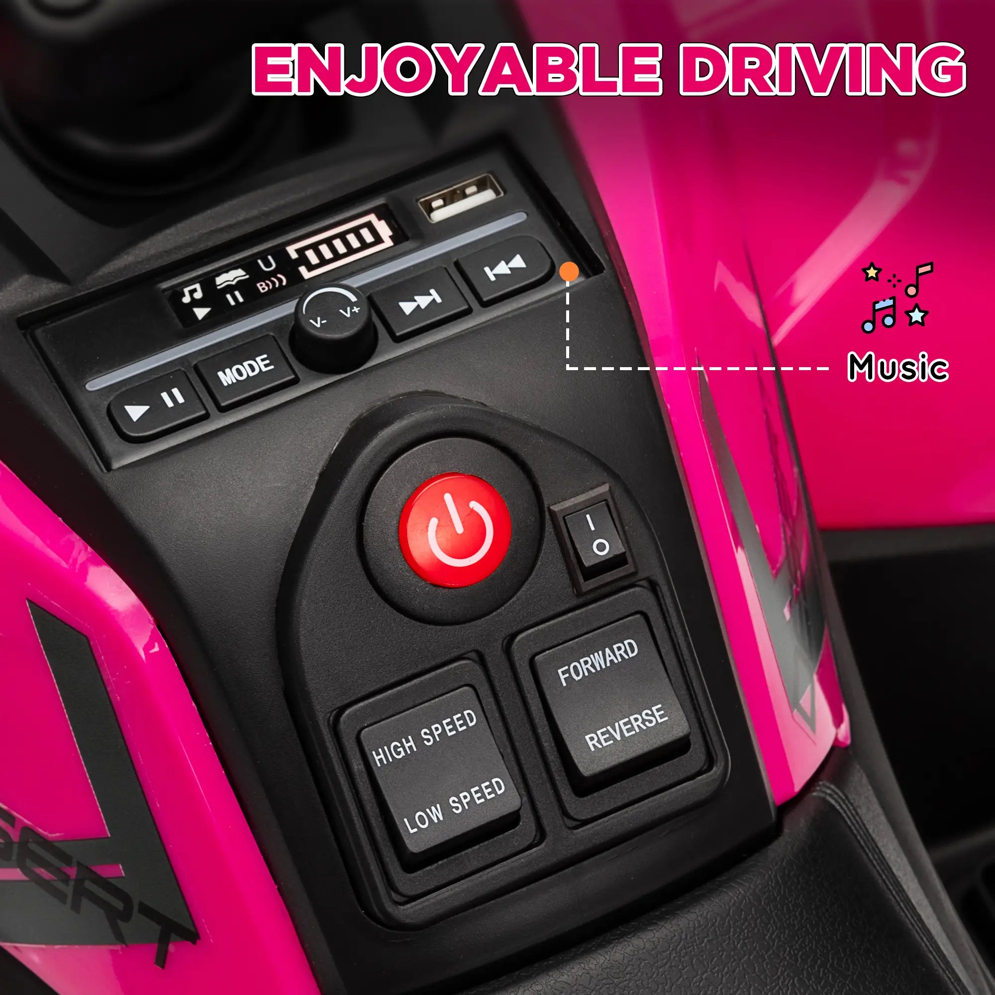 Kids ATV, 12V Electric Ride-On Toy, Spring Suspension, Pink Electric Ride On Toys at Gallery Canada