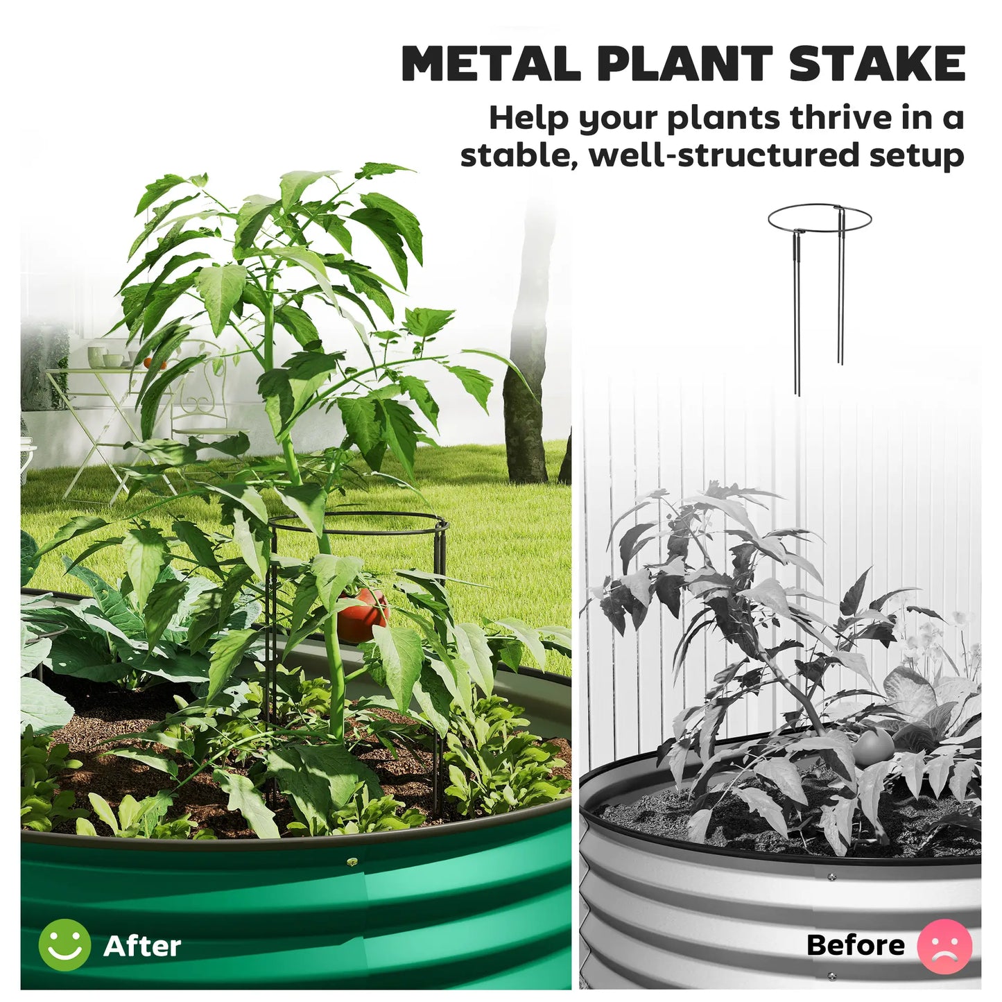 5' x 3' x 1' Galvanized Raised Garden Bed, Green Metal Planter Box, Green