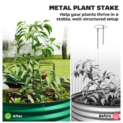 5' x 3' x 1' Galvanized Raised Garden Bed, Green Metal Planter Box, Green