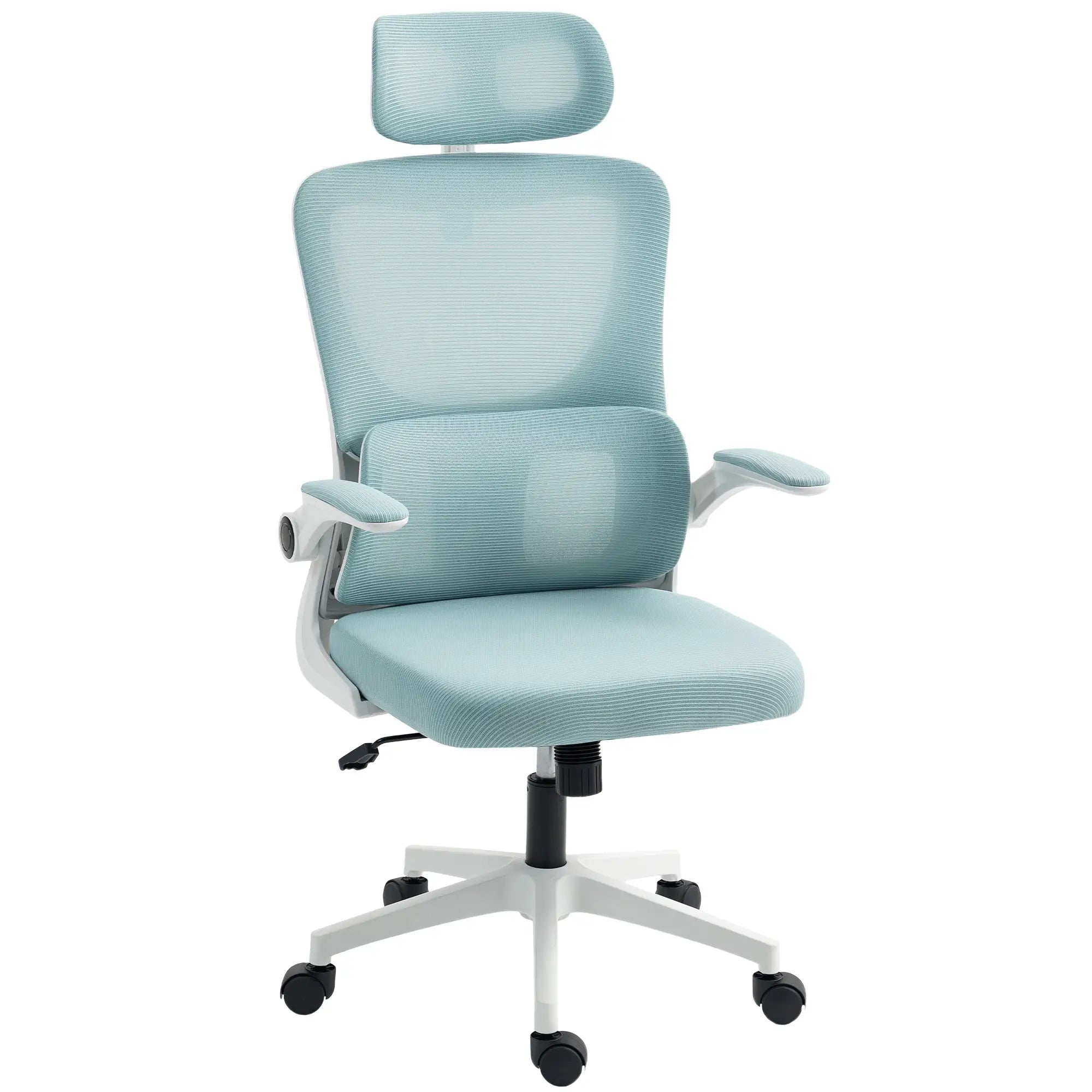 High Back Office Chair, Mesh Computer Chair, Adjustable Height, Light Blue Office Chairs Light Blue at Gallery Canada