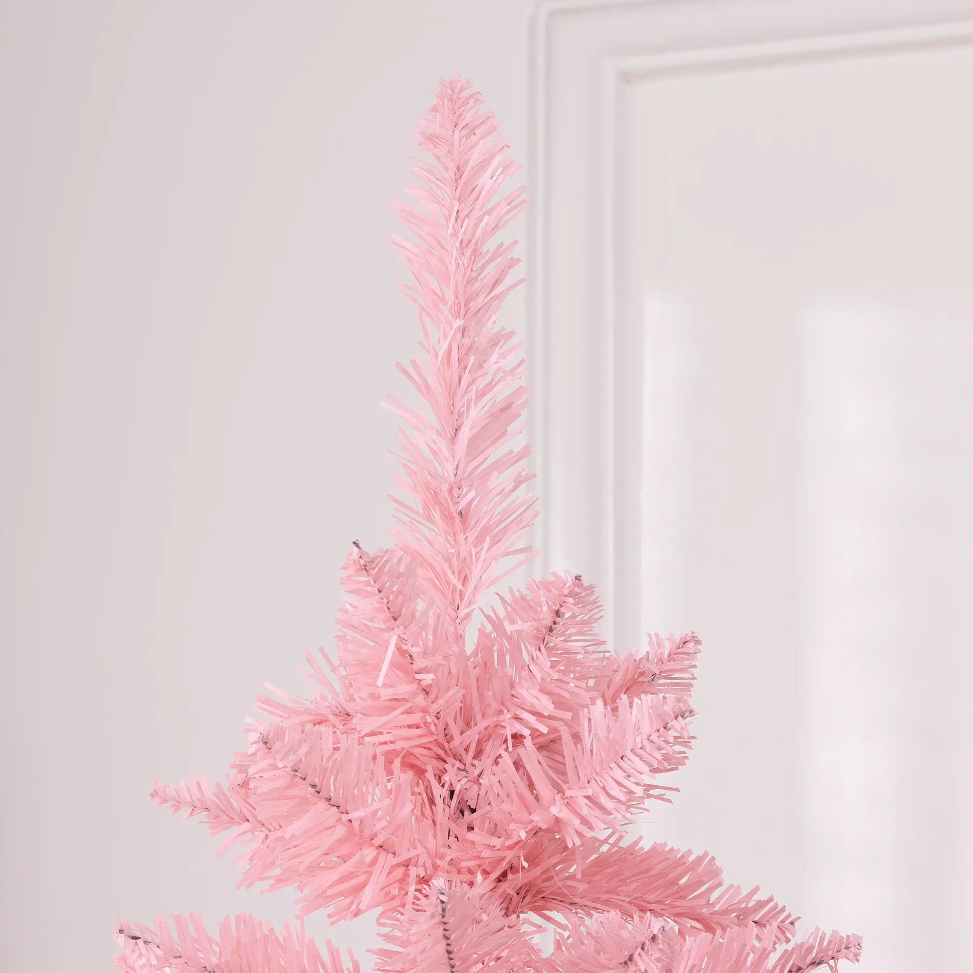 7ft Pencil Artificial Christmas Tree, 687 Branch Tips, Steel Base, Pink Pencil Christmas Trees at Gallery Canada
