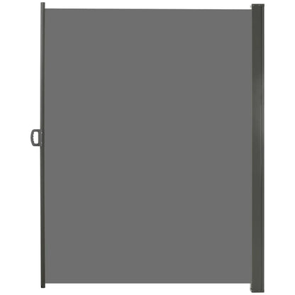 118" x 79" Outdoor Folding Privacy Screen, Retractable Side Awning, UV Wind Resistant, Light Grey Side Awnings at Gallery Canada