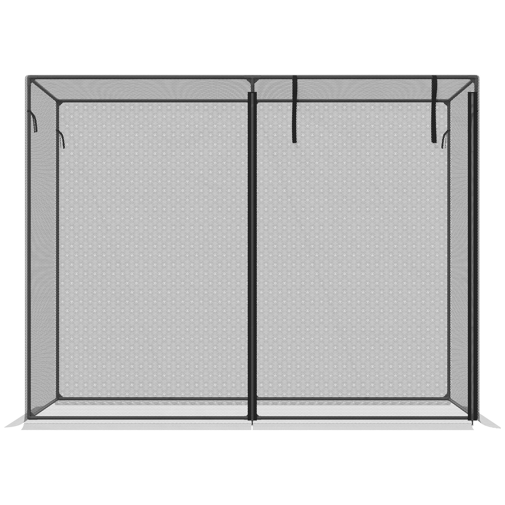 6.5 x 3.3ft Crop Cage, Plant Protector, Zippered Door, Black Walk In Greenhouses at Gallery Canada