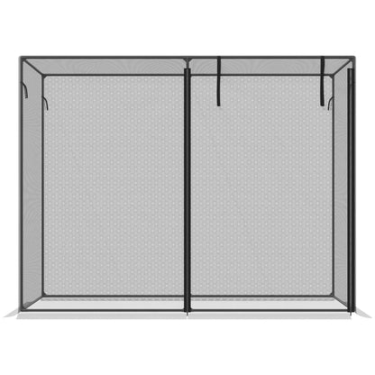 6.5 x 3.3ft Crop Cage, Plant Protector, Zippered Door, Black Walk In Greenhouses at Gallery Canada
