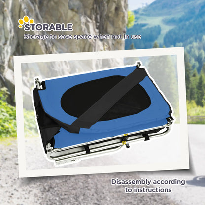 Foldable Dog Bike Trailer, Pet Cart, Bicycle Wagon, Blue Dog Bike Trailers & Strollers at Gallery Canada