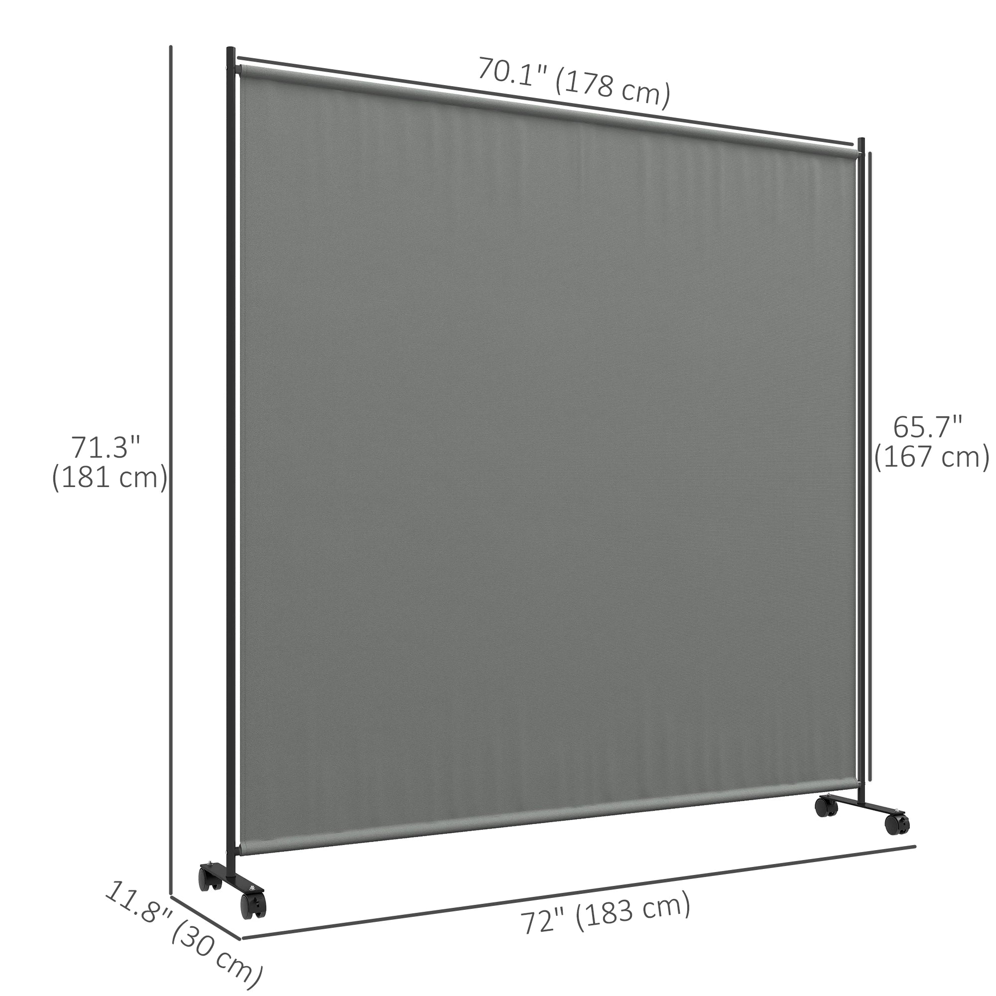 Outdoor Room Divider, Rolling Privacy Screen, 6ft Tall Side Awnings at Gallery Canada