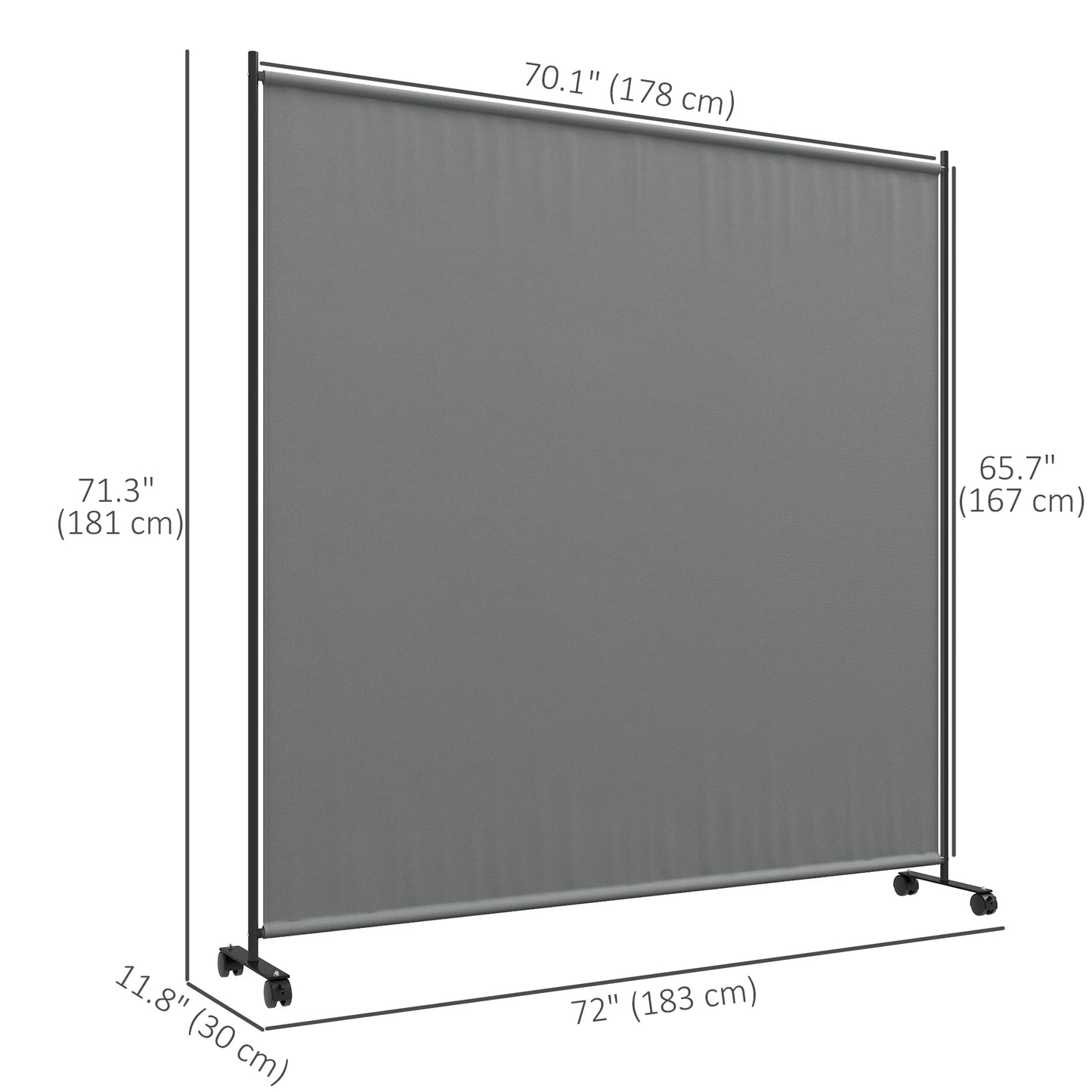 Outdoor Room Divider, Rolling Privacy Screen, 6ft Tall Side Awnings at Gallery Canada