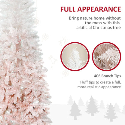 6ft Artificial Christmas Tree, Pine Realistic Branches, Auto Open, White, Pink Pencil Christmas Trees at Gallery Canada