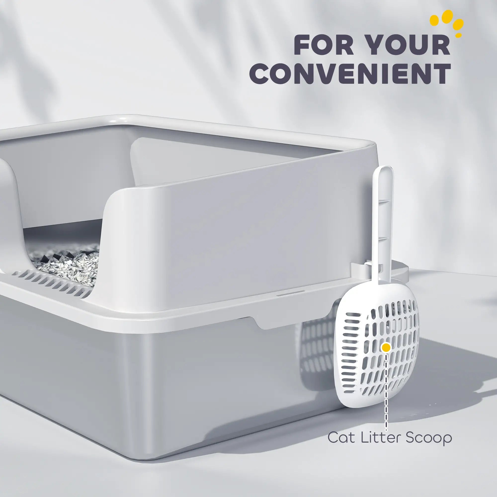 Stainless Steel Cat Litter Box with Lid, Scoop, High Sided, Non-Stick Cat Litter Box Enclosures at Gallery Canada