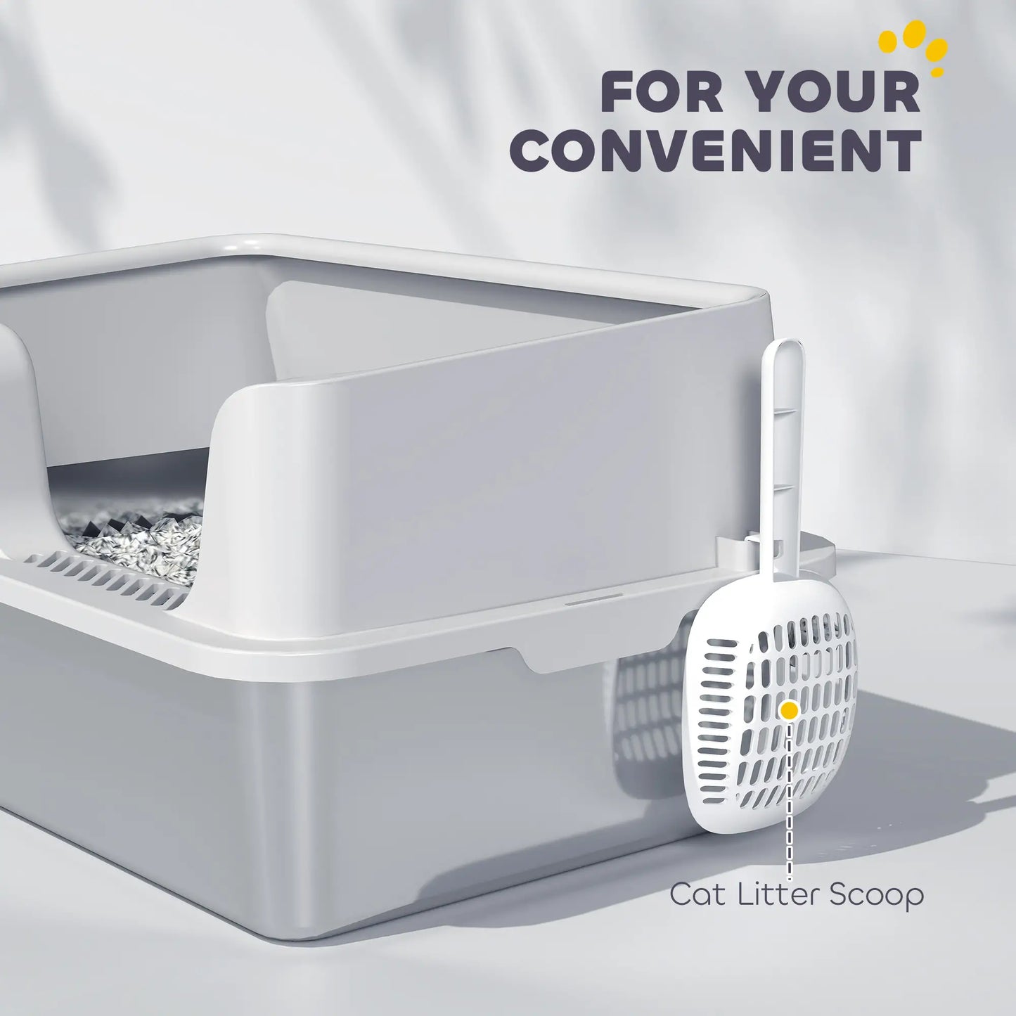 Stainless Steel Cat Litter Box with Lid, Scoop, High Sided, Non-Stick Cat Litter Box Enclosures at Gallery Canada