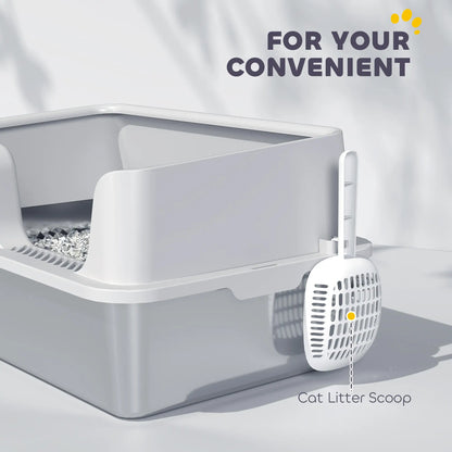 Stainless Steel Cat Litter Box with Lid, Scoop, High Sided, Non-Stick Cat Litter Box Enclosures at Gallery Canada