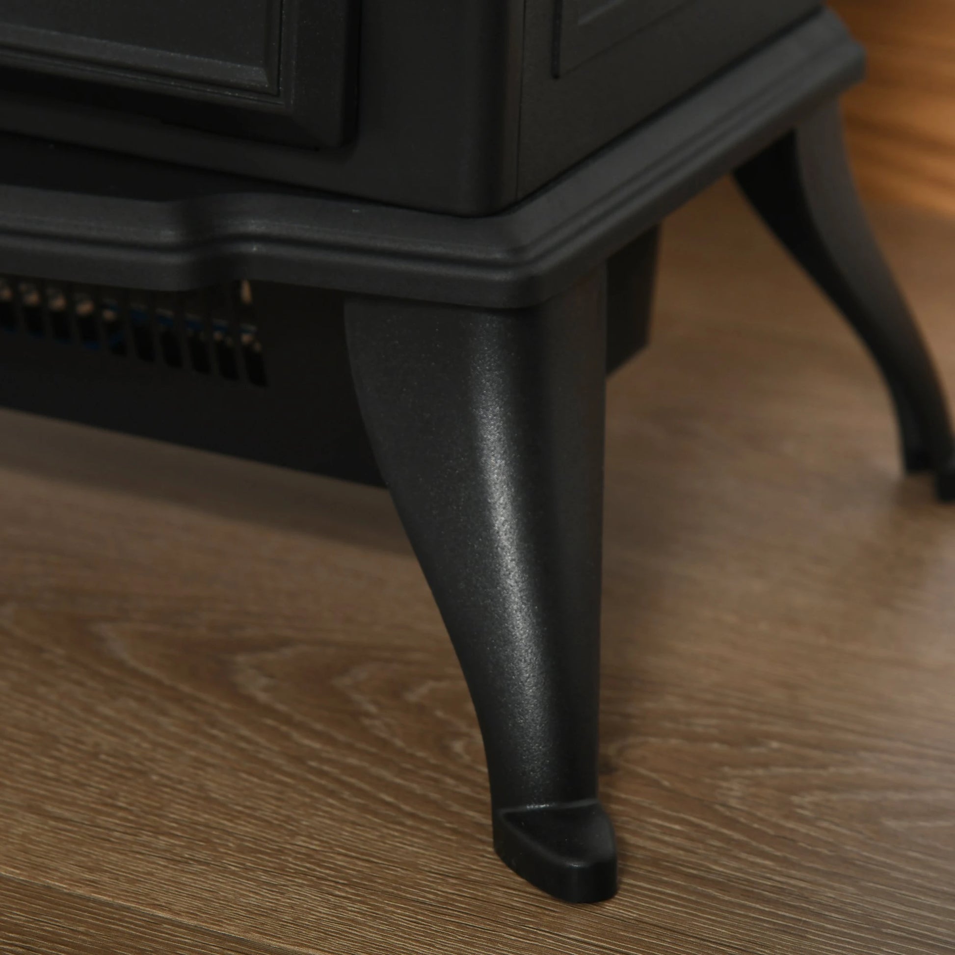 Electric Fireplace Stove Heater, Adjustable LED Flame, 750W/1500W, Black Electric Fireplaces at Gallery Canada