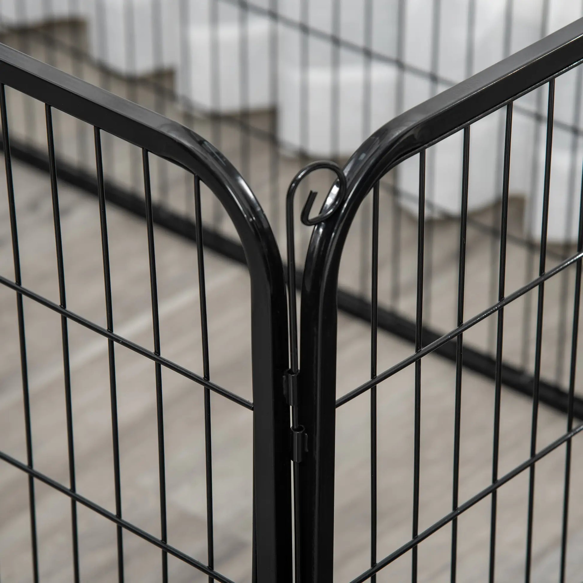 32"W 4-Panel Metal Dog Playpen, Indoor Outdoor Pet Fence, Black Houses, Kennels & Pens at Gallery Canada