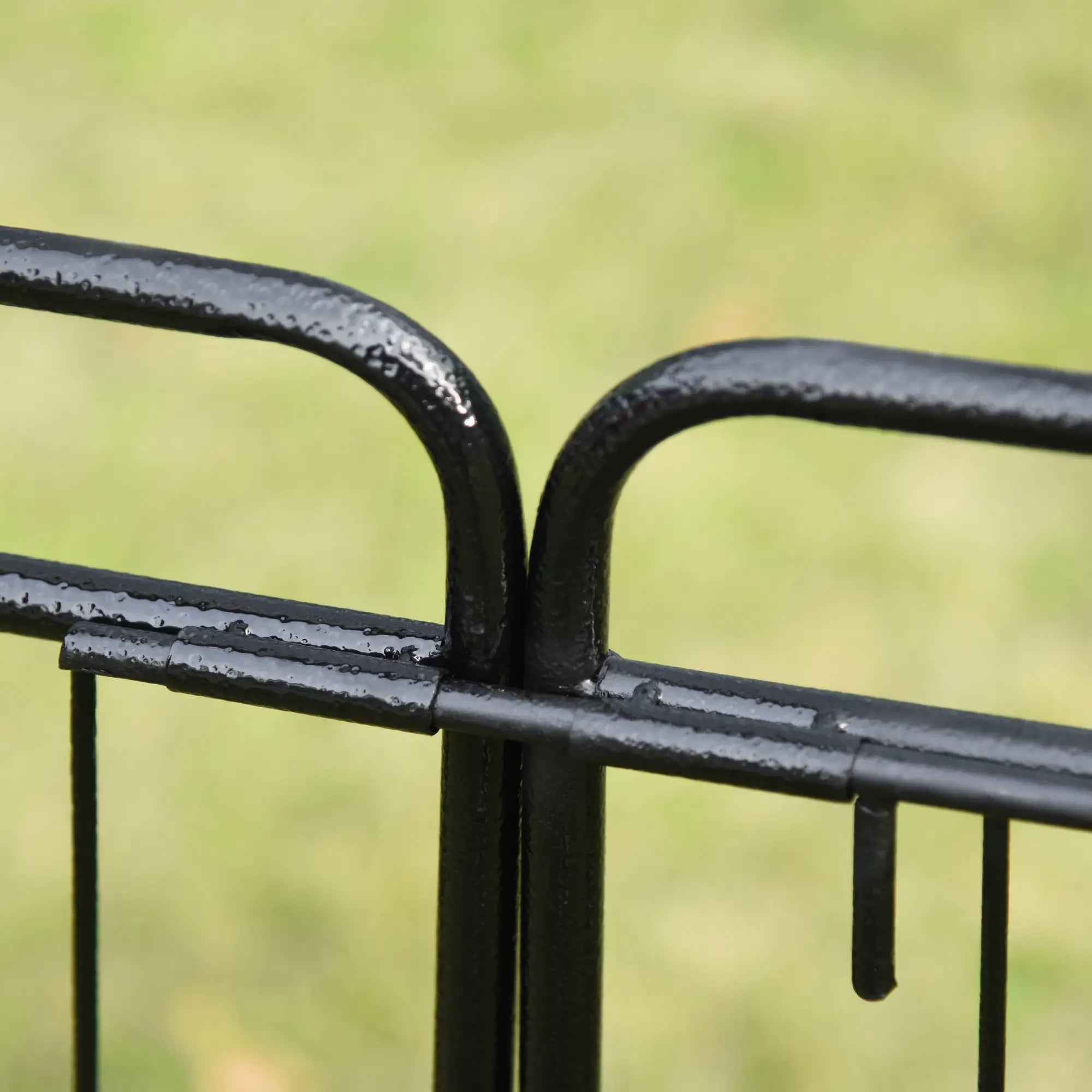 7.2FT Metal Garden Arbor, Double Doors, 2 Side Baskets, Black Garden Arches at Gallery Canada