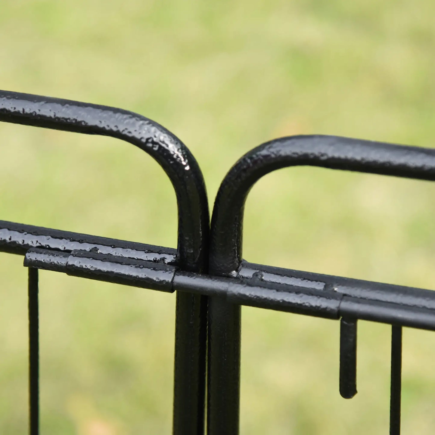 7.2FT Metal Garden Arbor, Double Doors, 2 Side Baskets, Black Garden Arches at Gallery Canada