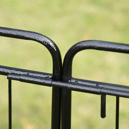 7.2FT Metal Garden Arbor, Double Doors, 2 Side Baskets, Black Garden Arches at Gallery Canada
