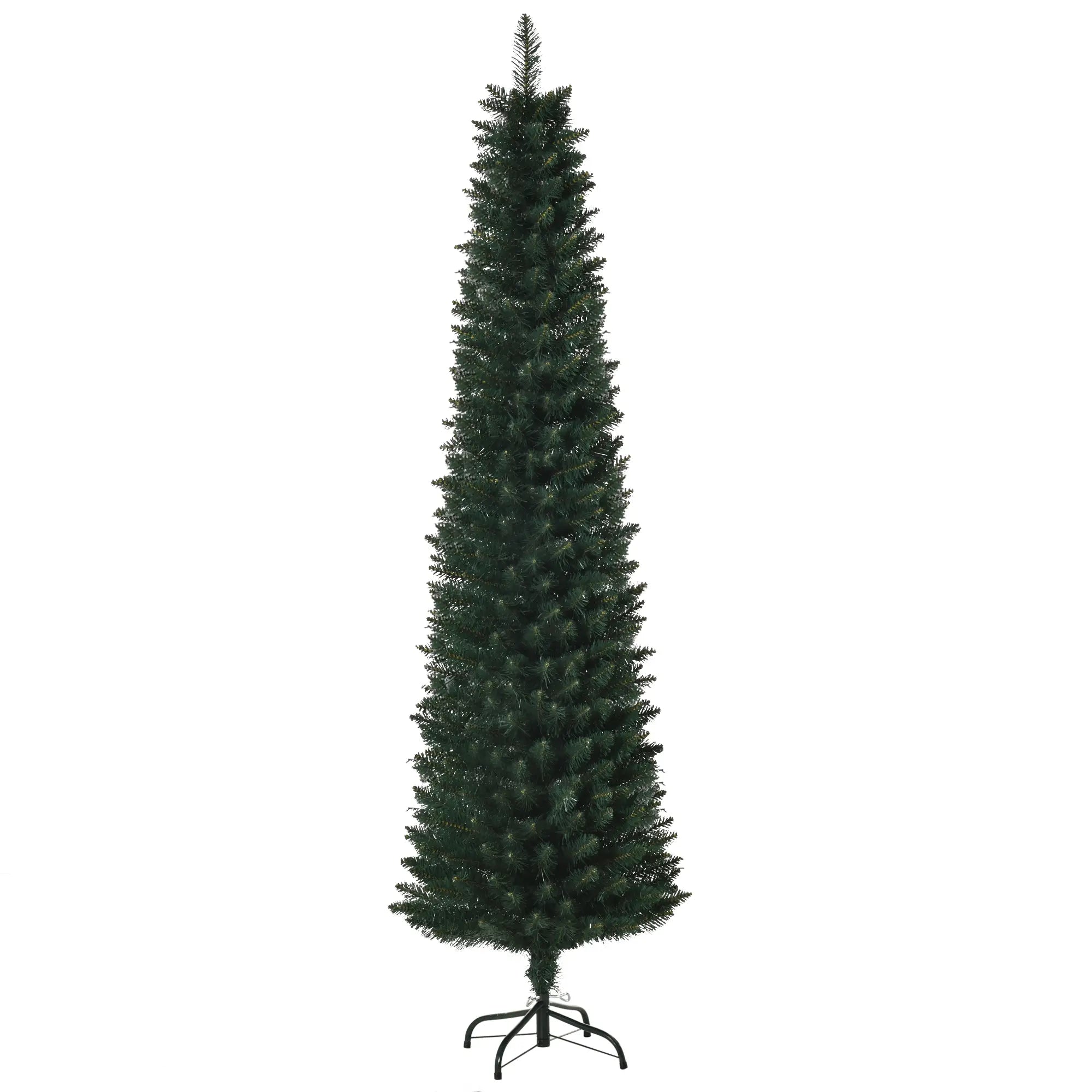 6FT Artificial Christmas Pencil Tree, Foldable Black Stand, Green Artificial Christmas Trees at Gallery Canada