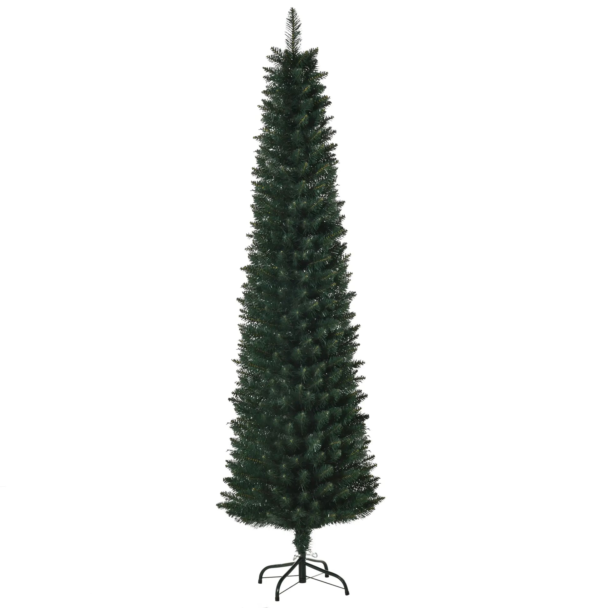 6FT Artificial Christmas Pencil Tree, Foldable Black Stand, Green Artificial Christmas Trees at Gallery Canada