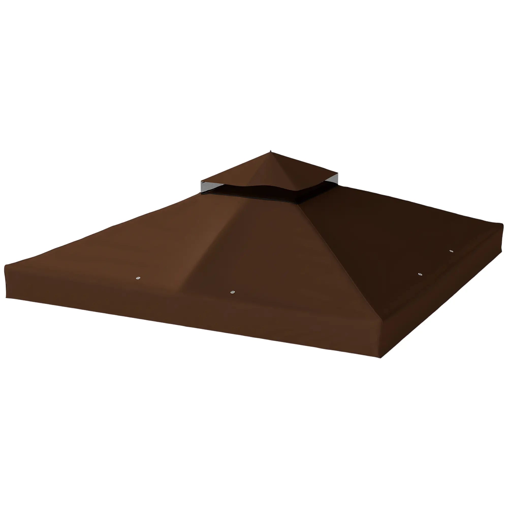 10' x 10' Gazebo Replacement Cover, 2-Tier Roof, UPF30+, Coffee Gazebo Canopy Replacement Coffee at Gallery Canada