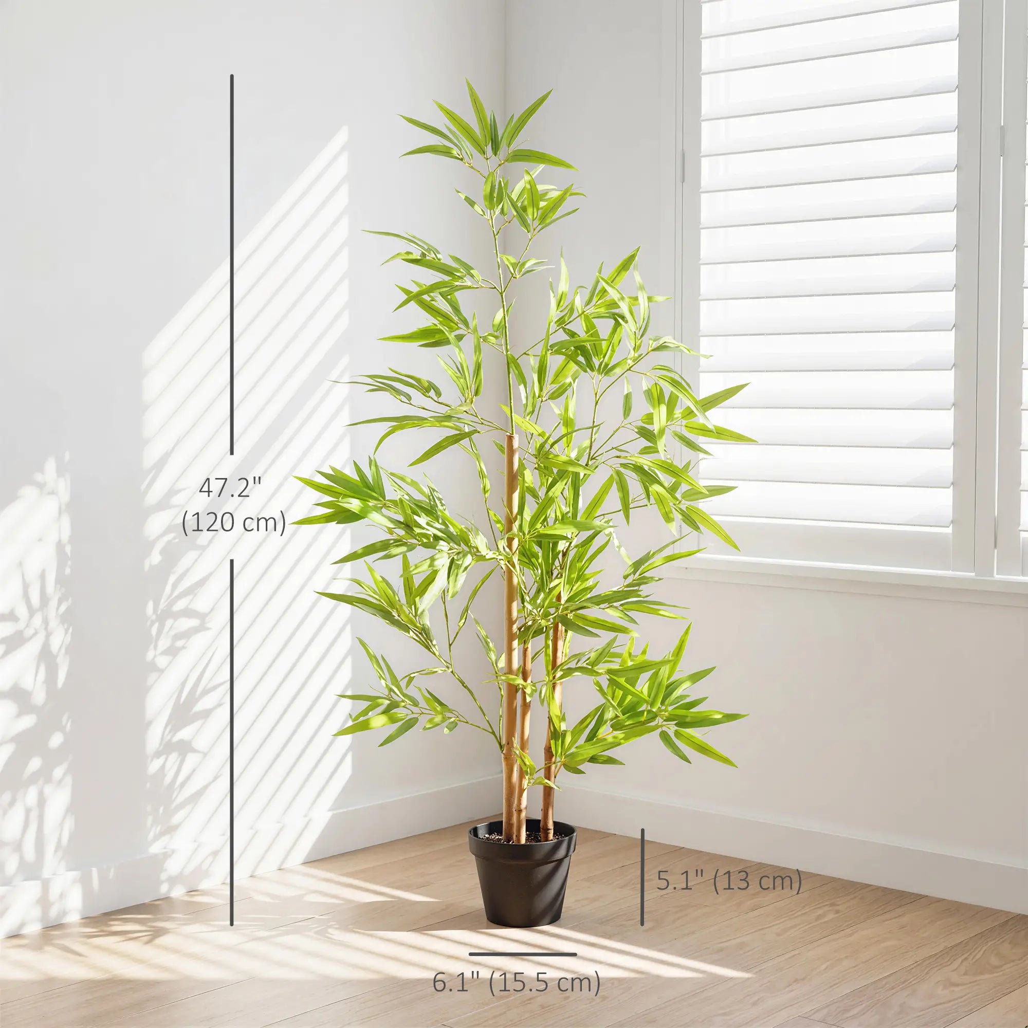 Artificial Bamboo Tree, 4ft, Realistic Leaf, Natural Trunk, Decorative Plant Artificial Trees at Gallery Canada
