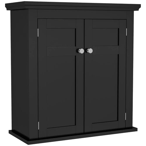 Bathroom Medicine Cabinet, Over Toilet Storage, Adjustable Shelves, Black