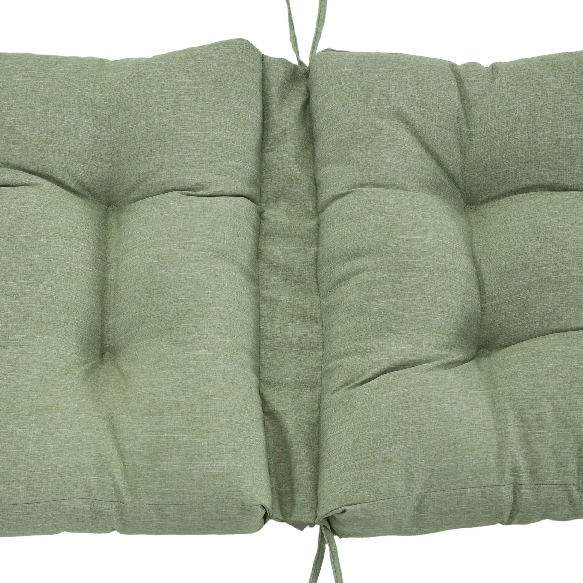 Outdoor Patio Chair Cushion, Tufted with Ties, Light Green Patio Chair Cushions at Gallery Canada