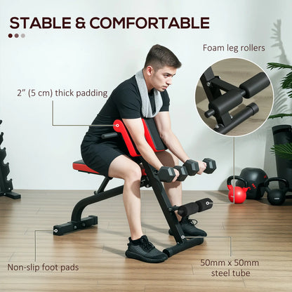 Foldable Roman Chair Hyperextension Bench, 660LBS, Black