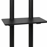 Support de télévision mobile roulant de 32 à 75 pouces, inclinaison, hauteur réglable, noir
