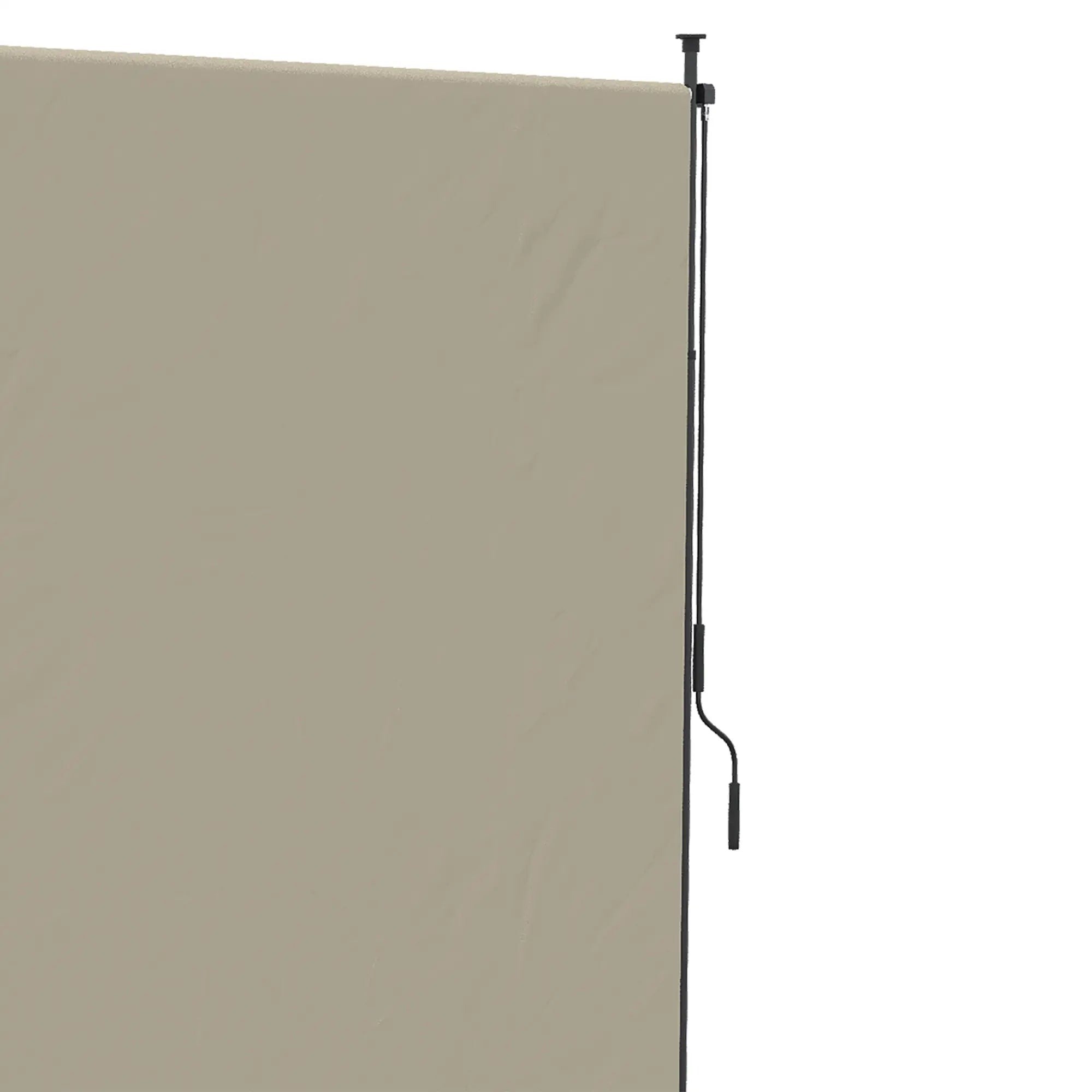 7' x 10' Retractable Patio Awning, Manual Outdoor Privacy Screen, Beige Retractable Side Awning at Gallery Canada