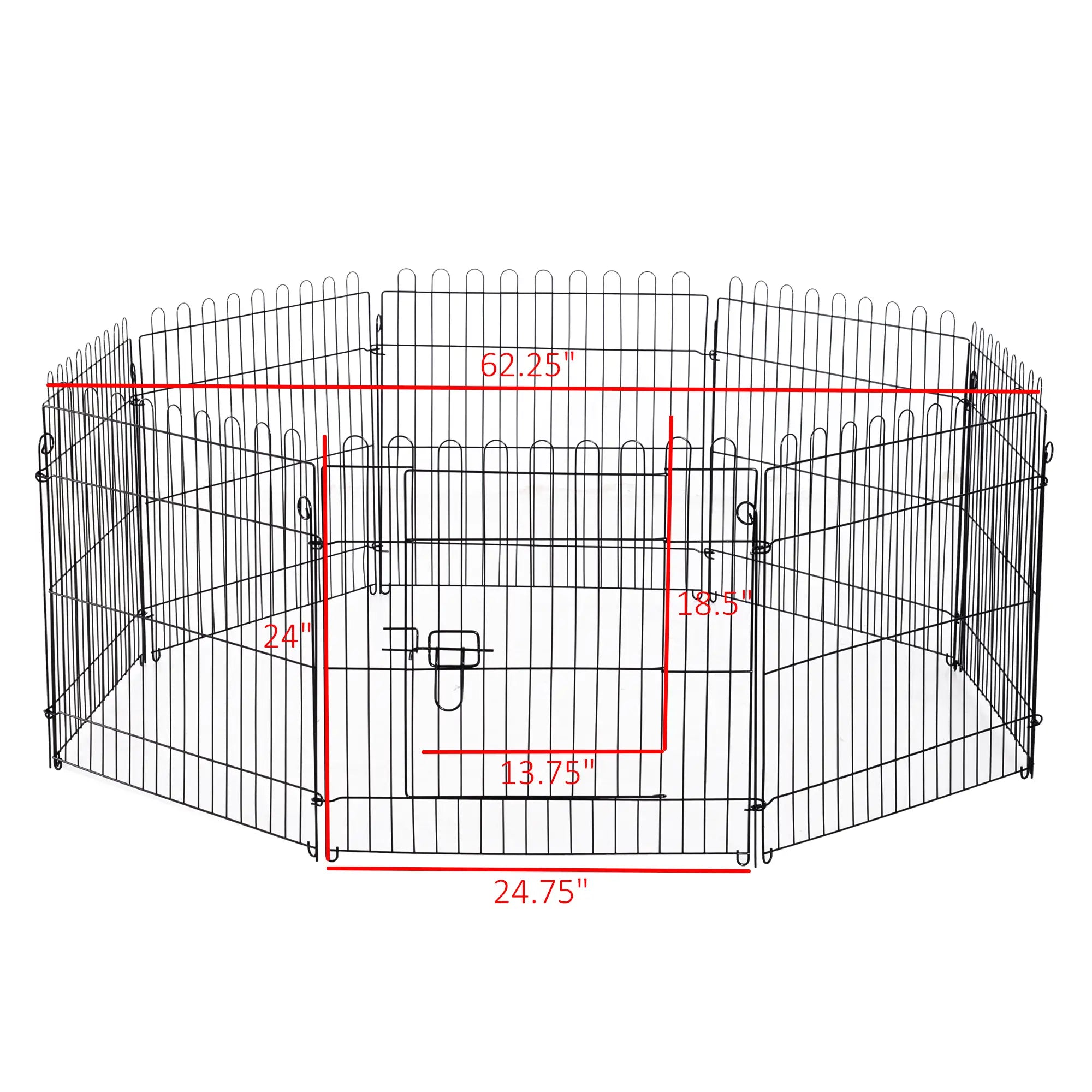 24inch 8-Panel Foldable Dog Playpen, Black Houses, Kennels & Pens at Gallery Canada