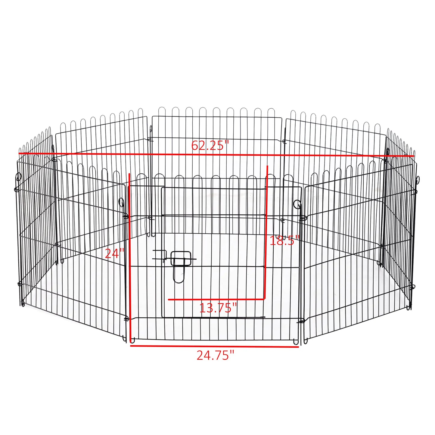 24inch 8-Panel Foldable Dog Playpen, Black Houses, Kennels & Pens at Gallery Canada