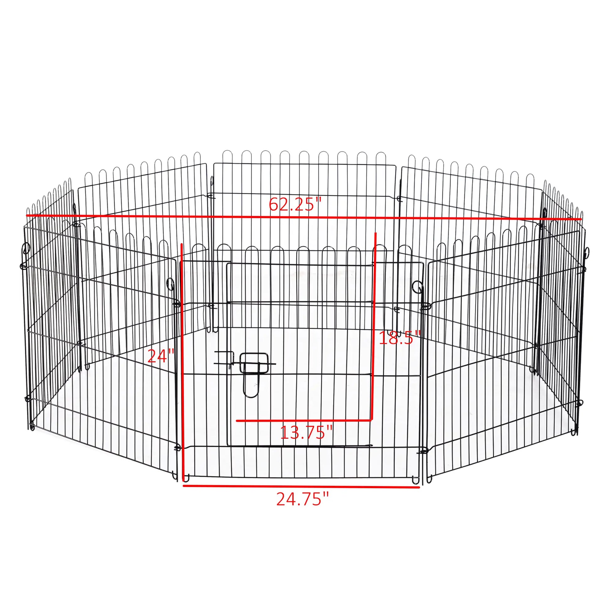 24inch 8-Panel Foldable Dog Playpen, Black Houses, Kennels & Pens at Gallery Canada
