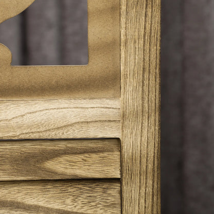 5.6 Ft Room Divider, 4 Panel Folding Privacy Screen, Brown Room Dividers at Gallery Canada