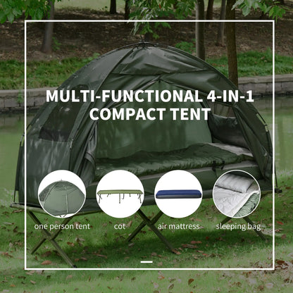 Portable Hiking Tent Camping Bed Cot Combo with Sleep Bag Mattress Camping Tents at Gallery Canada