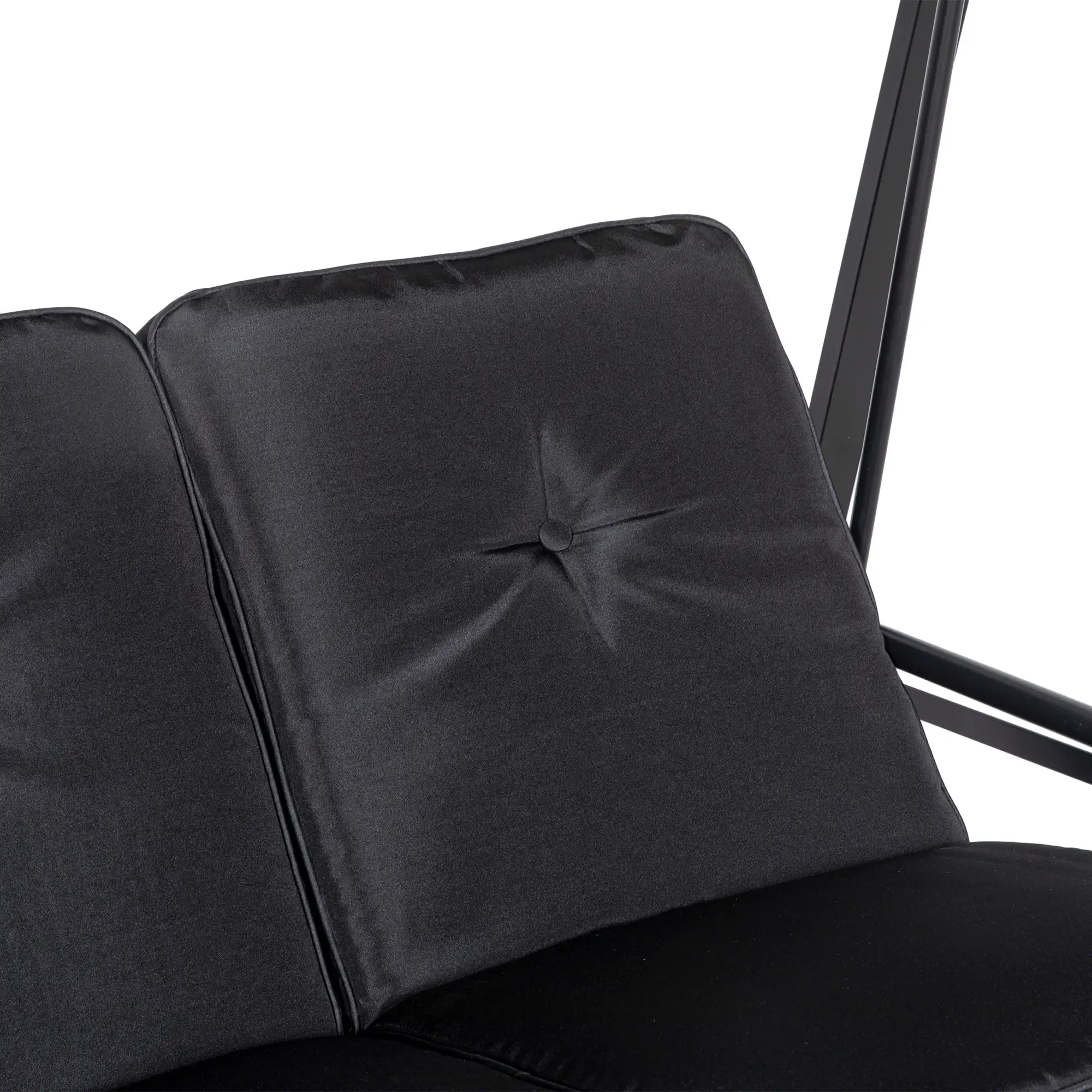 2-Seater Outdoor Porch Swing, Adjustable Canopy, Black Patio Swings with Stand at Gallery Canada