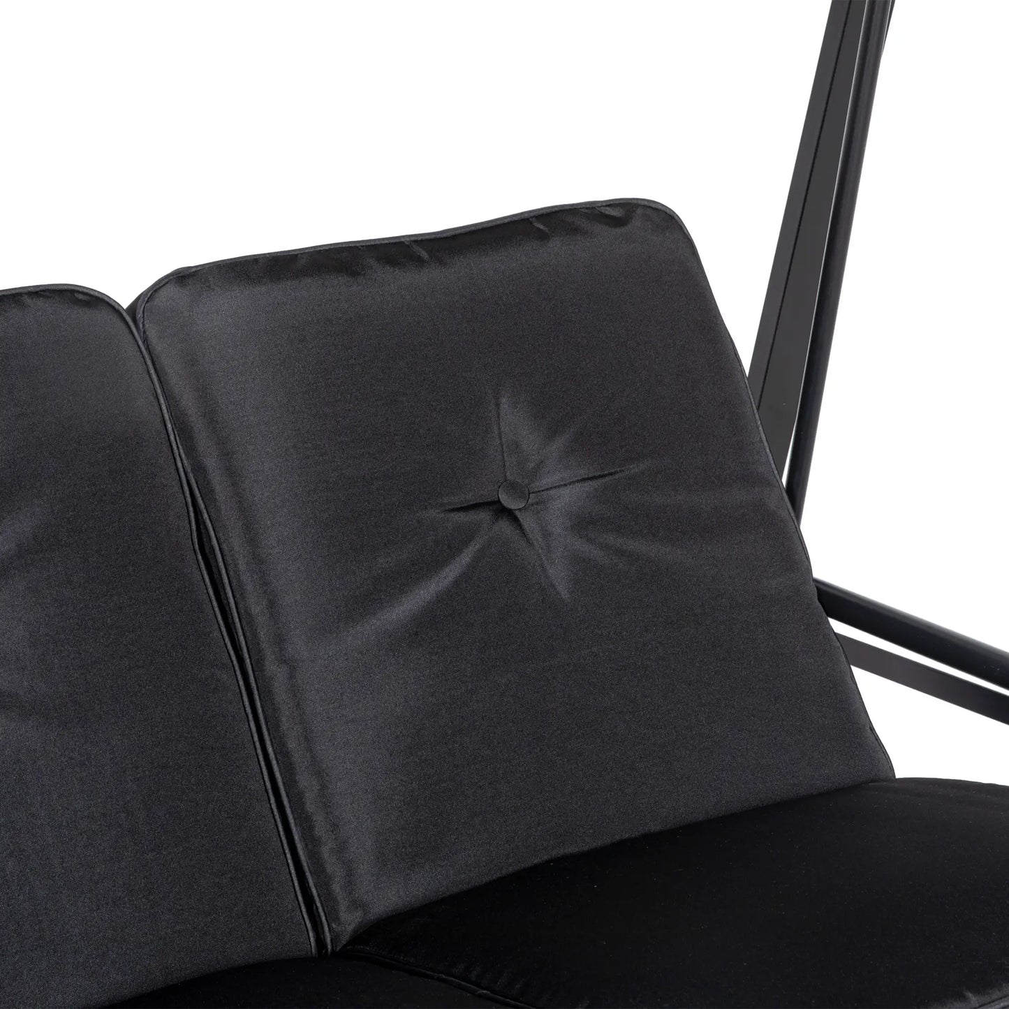 2-Seater Outdoor Porch Swing, Adjustable Canopy, Black Patio Swings with Stand at Gallery Canada