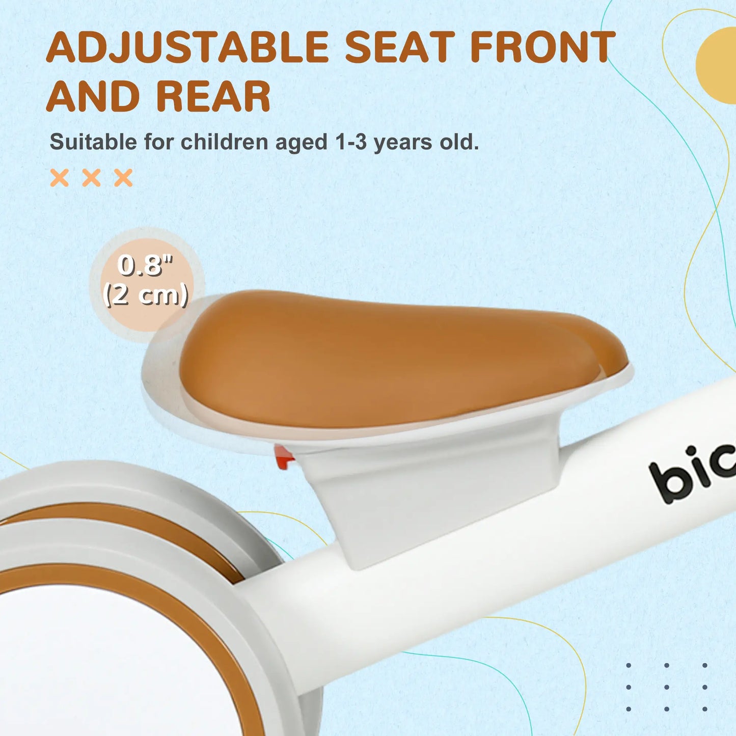 Toddler Balance Bike, Adjustable Seat, Removable Basket, 4 Wheels, Brown Riding & Rocking Toys at Gallery Canada