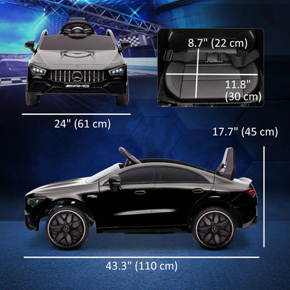 12V Ride On Car, Kids Electric Car, Remote Control, LED Lights, Black Electric Toy Cars at Gallery Canada