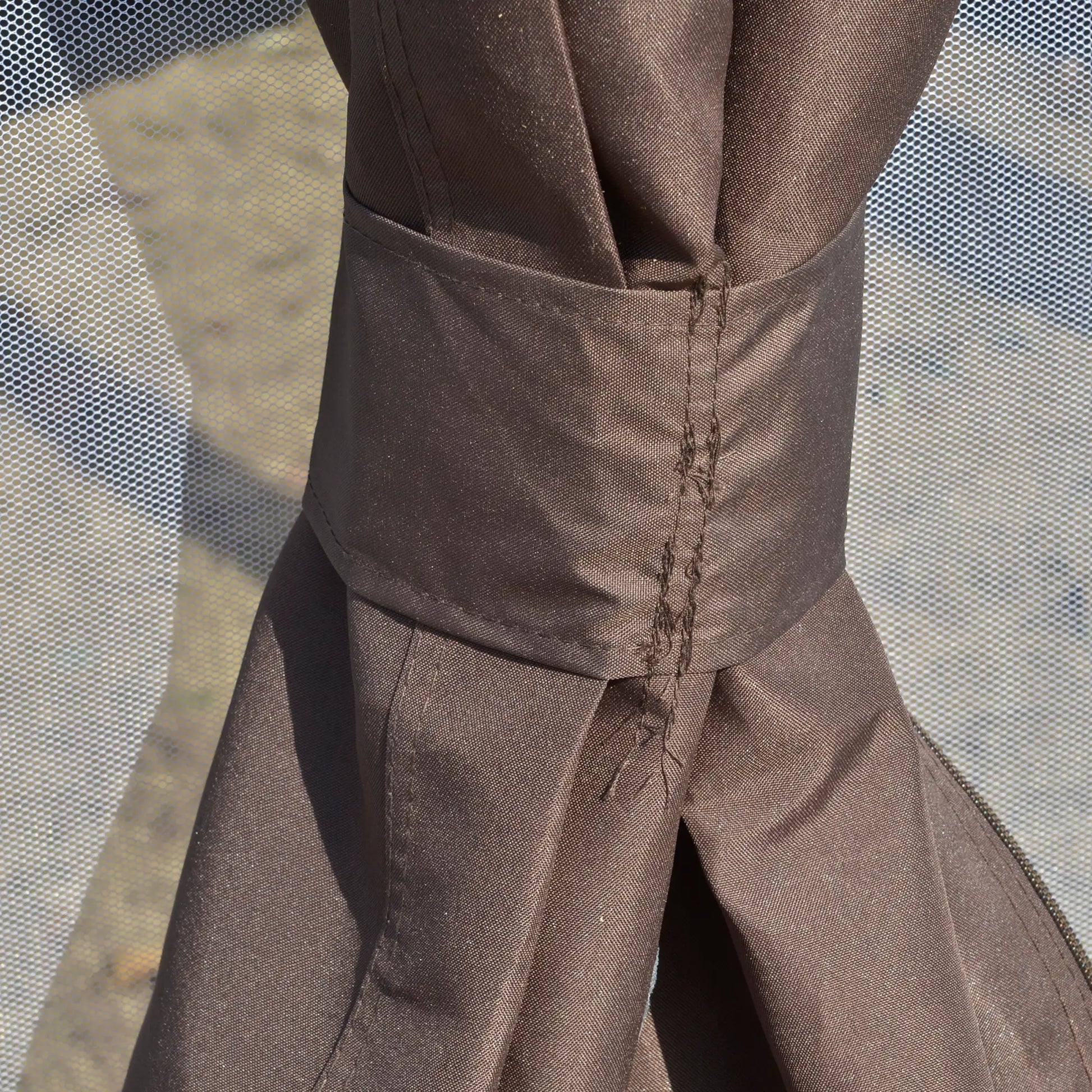 12' x 12' Outdoor Gazebo, Dome Patio with Netting, Brown Gazebos at Gallery Canada