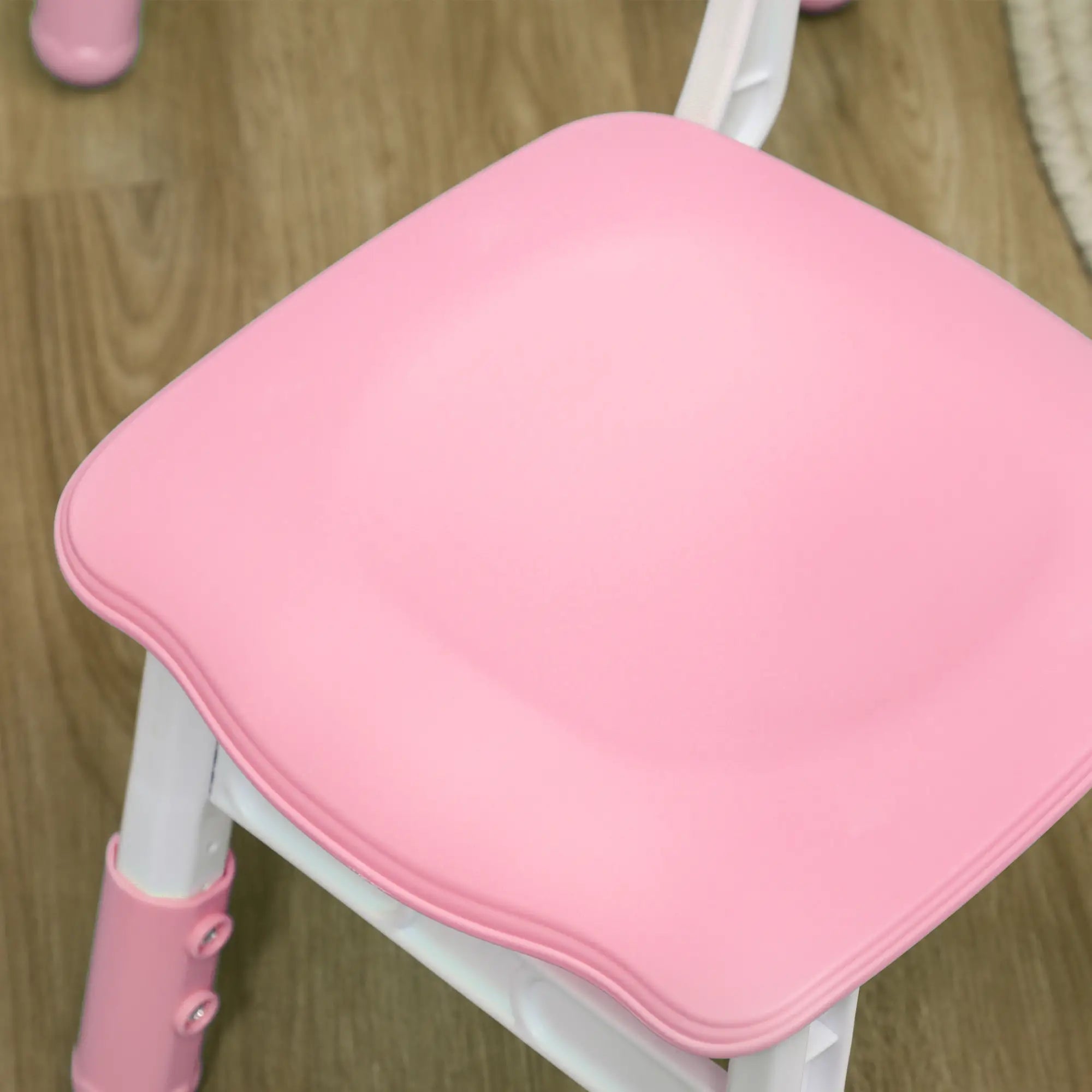 Kids Table and Chair Set, 4 Chairs, Adjustable Height, Pink Kids Table Sets at Gallery Canada