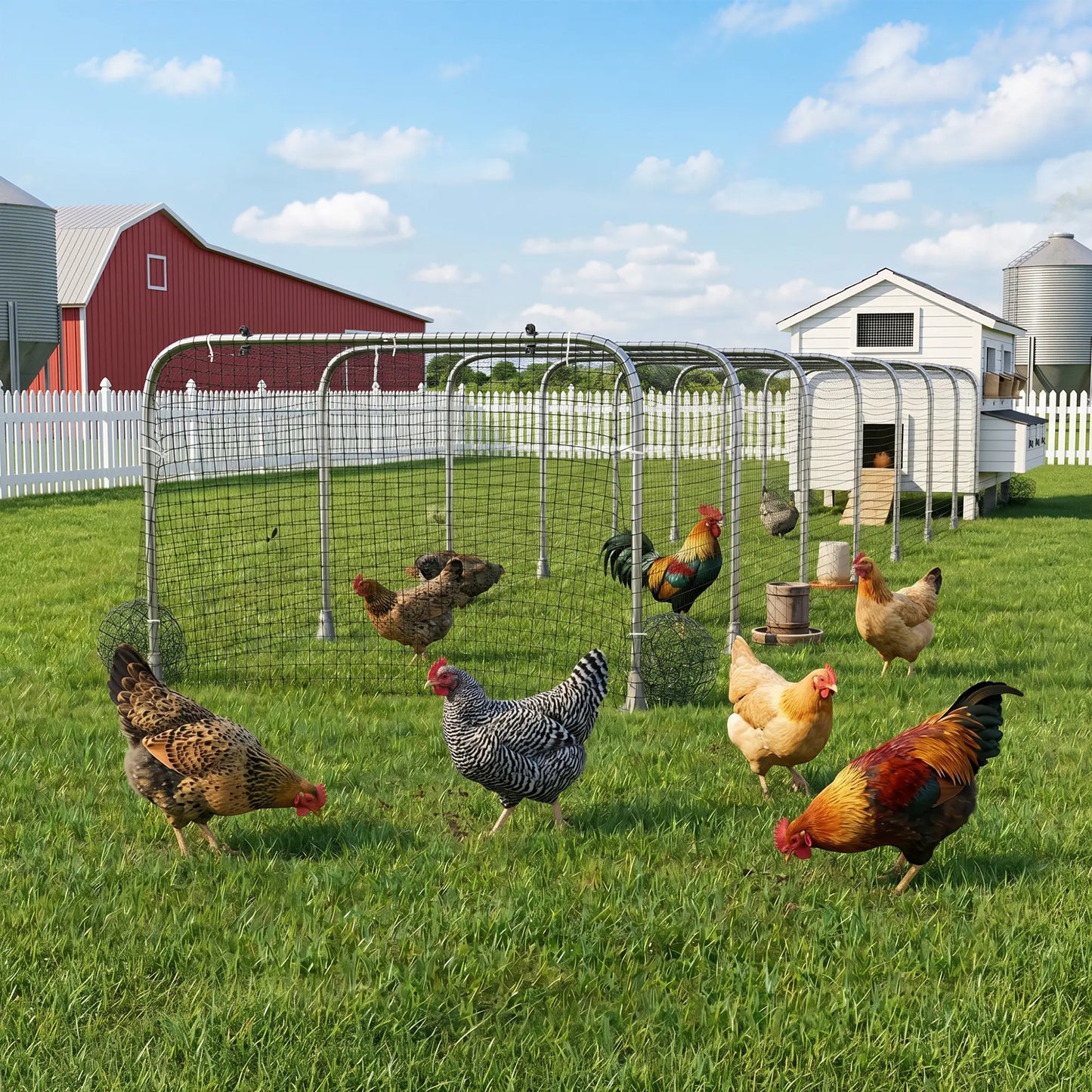 Extra Long Chicken Tunnel for Outside, 354" x 39" Galvanized Steel Chicken Run for 10-15 Chickens or Ducks Chicken Coops at Gallery Canada