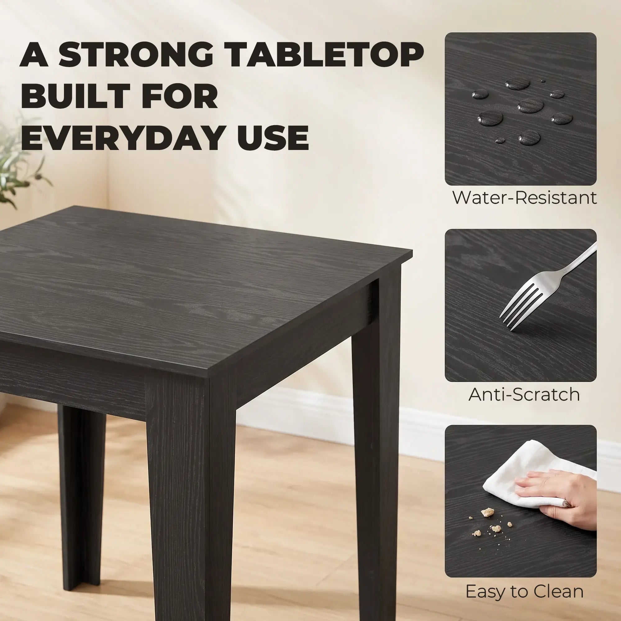 Square Dining Table for 4, 31.5