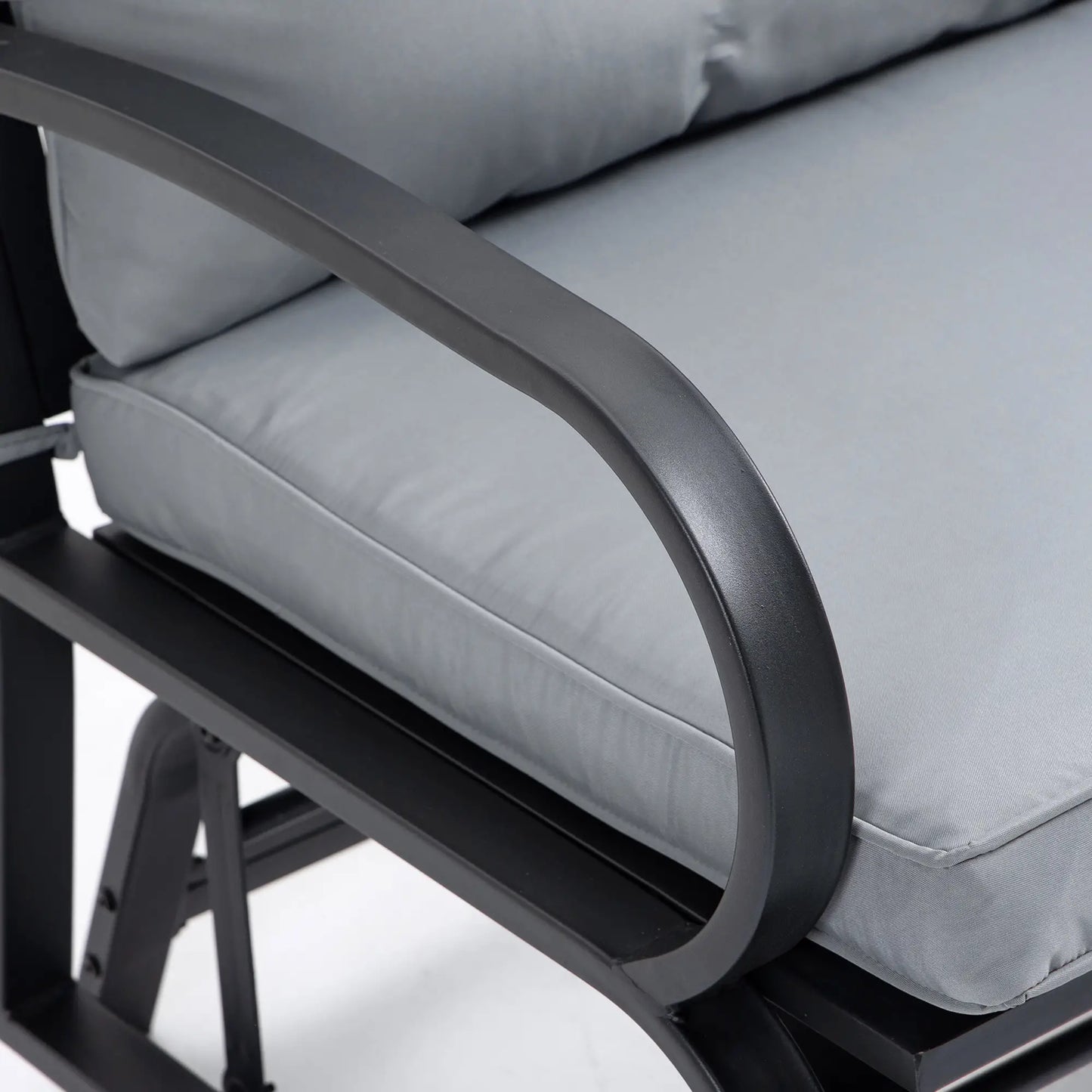 2-Person Outdoor Glider Chair, Steel Frame, Cushions, Grey Outdoor Gliders at Gallery Canada