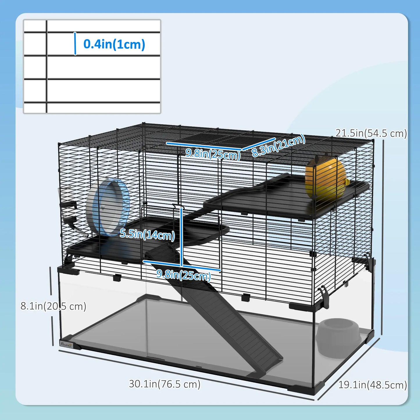 Hamster Cage, Gerbil Cage With Glass Basin, Black Hamster Cages at Gallery Canada